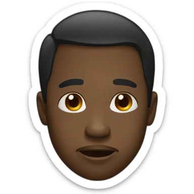 a black man crying on the fllor sticker