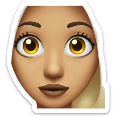 taxa with big glossy lips and long lashes  sticker