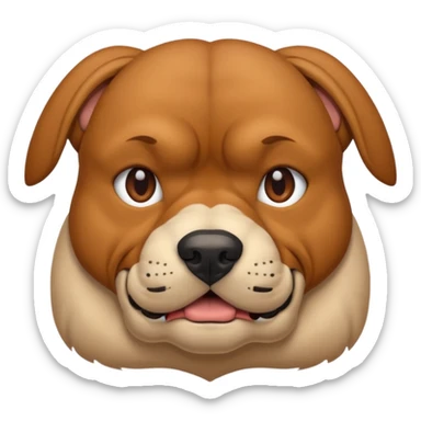 A very muscular dog sticker