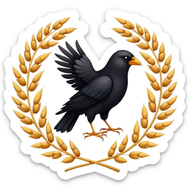 weat and crow runic blason sticker