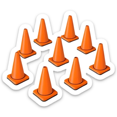 Cone markers
 sticker