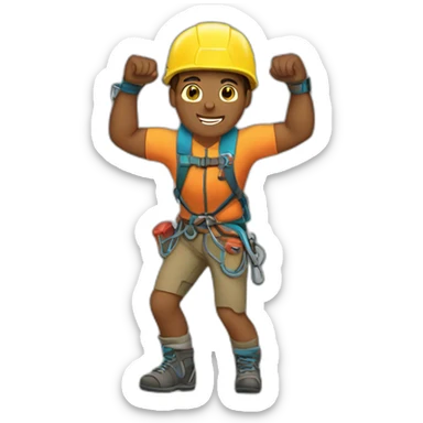 rock climber sticker