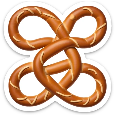 Person folded into a pretzel sticker