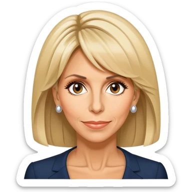 brigitte macron vieille sticker