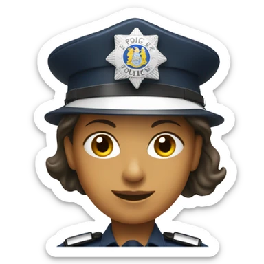 Uk woman police hat  sticker