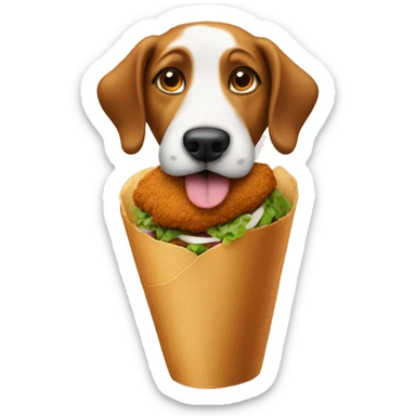 Dog in falafel  sticker