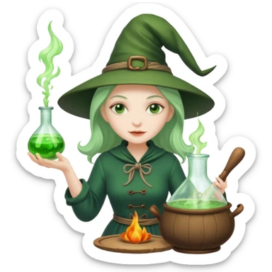 Mis enojos green witch cooking potion sticker