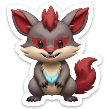 Teddiursa-Minccino-Zoroark-fusion  sticker