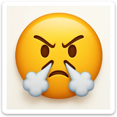 emoji with face with steam from nose sticker