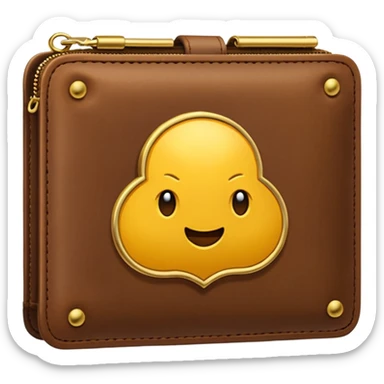 Billetera con un simbolo de honestidad en el medio sticker