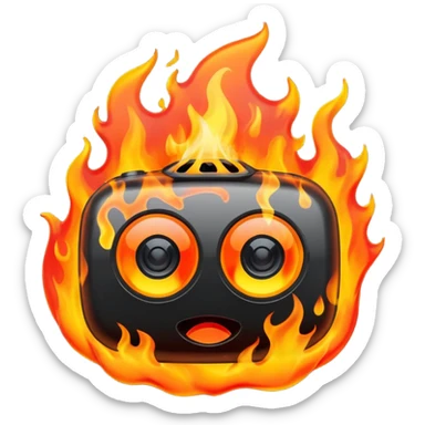 Web Cam on FIRE sticker