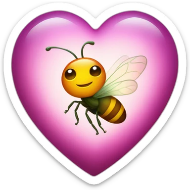 firefly on a heart sticker