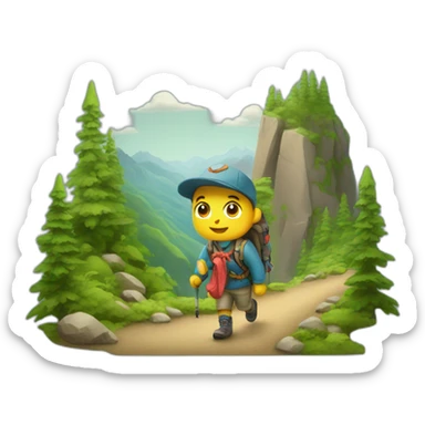 kitsch hiking sticker