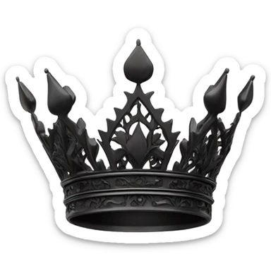 black crown sticker