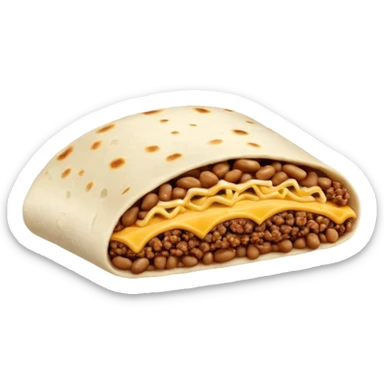 folded snacks,burrito sandwich sticker