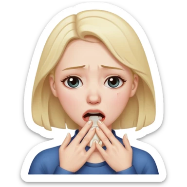 choking self emoji women sticker