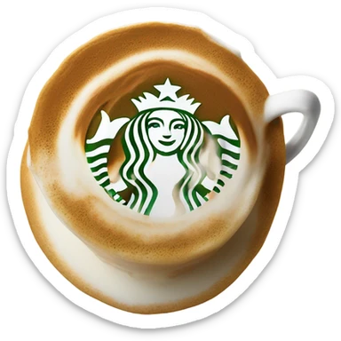 Starbucks latte sticker
