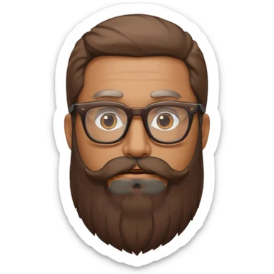 HOMME LONGUE BARBE LUNETTE sticker