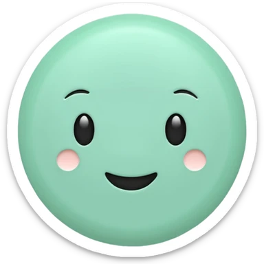 Mint-green aesthetic decoration sticker