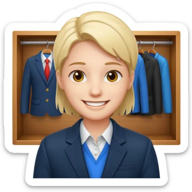 clothing store sales clerk sticker