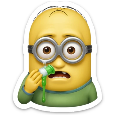 🤮🤢 minion sticker