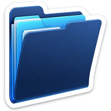 dark blue neon file folder sticker
