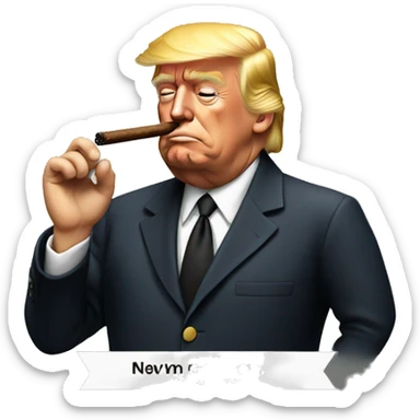Trump smoking a cigar sticker