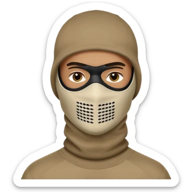 Hombre con pasamontañas nike sticker