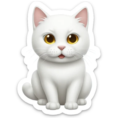Allergy to white cat sticker