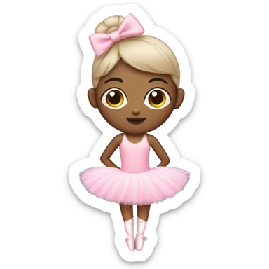 Make a mini ballerina with a pink tutu  sticker