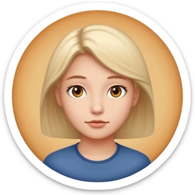 un joli personne de face dans un rond  sticker