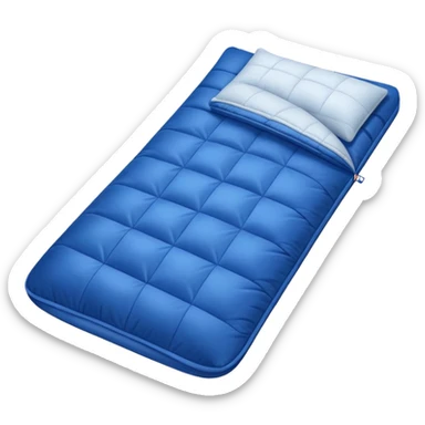 sleeping bag and pillow representing a sleepover sticker