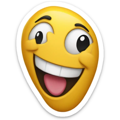 Smile with its feet kicking up and happy sticker