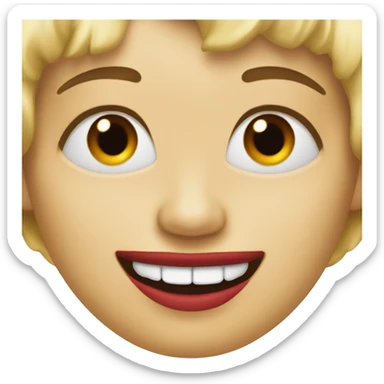  white foot with a red lips, eyes and smile sticker