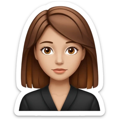 women with brown hair and highlight strands sticker