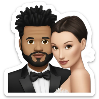 the weeknd marrying bella hadid sticker