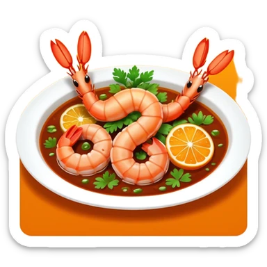Thai tamarind shrimp dish sticker