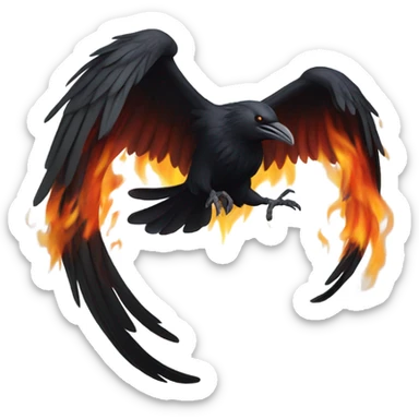 Upside down Raven crashing and burning  sticker