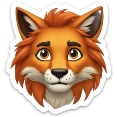 fox dressed as scar from the lion king sticker