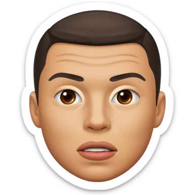 ronaldo qui se mordille les lèvres  sticker