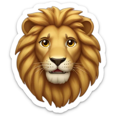 Lion blan sticker