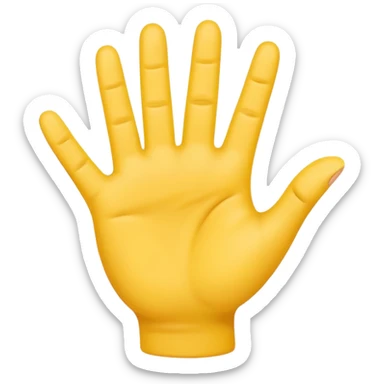 emoji TOK yellow hand showing numbers sticker