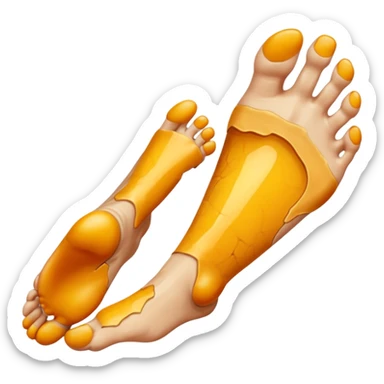 feet peeling sticker