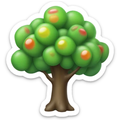 Gumdrop tree sticker