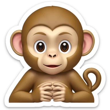 a female monkey who is autistic sticker