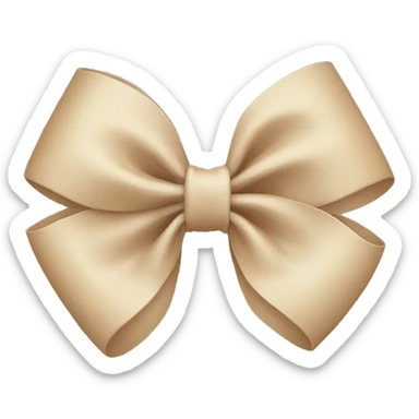 Beige bow sticker