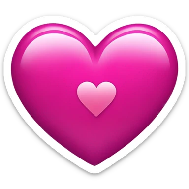 Cuore fuxia con amore  sticker