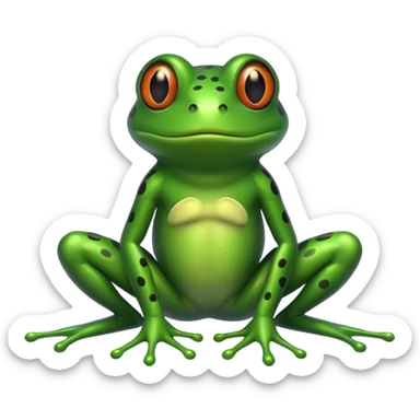 Frog with bug booty sticker