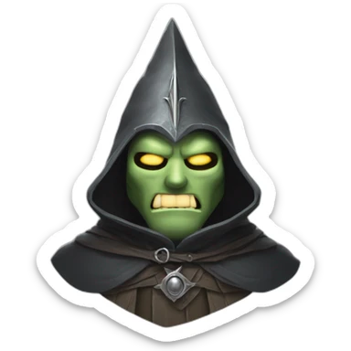 The witch king from the lord of the rings movies in a party mood sticker