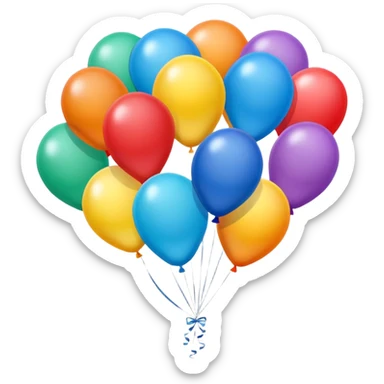 Balloons that say 30  sticker